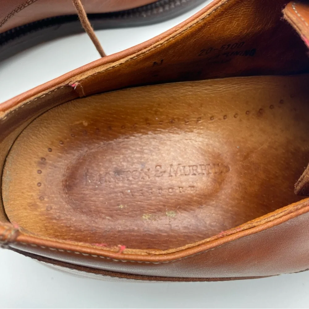 Johnston & Murphy Passport Men Size 11 N Shoes Brown Leather Dress Oxford